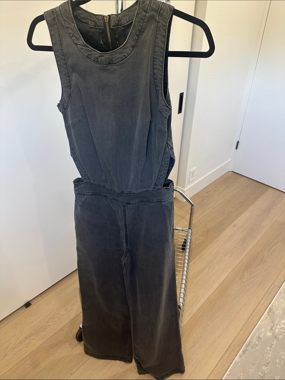 RACHEL Rachel Roy Washed Black Sleeveless Jumpsuit